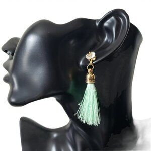 Fashion Jewelry Faux Diamond Tassel Earrings Sz OS